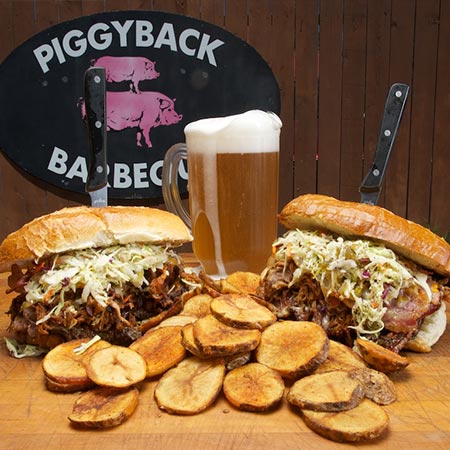 Piggyback BBQ Whitefish Sandwiches Ribs Beer Salads and More